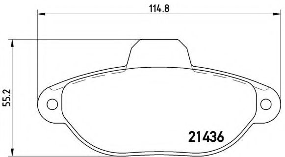 BREMBO - P 23 096 - Комплект тормозных колодок, дисковый тормоз (Тормозная система)