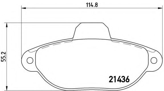 BREMBO - P 23 160 - Комплект тормозных колодок, дисковый тормоз (Тормозная система)