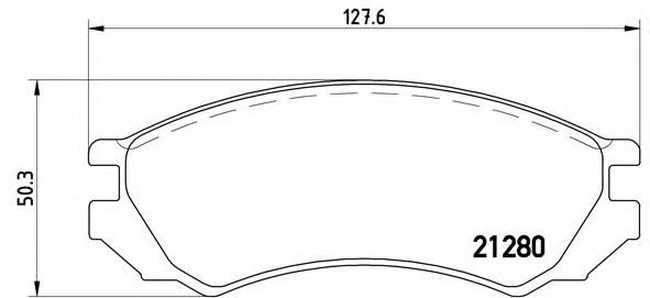 BREMBO - P 56 023 - Комплект тормозных колодок, дисковый тормоз (Тормозная система)