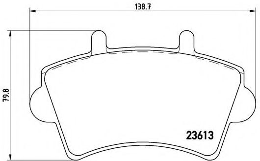 BREMBO - P 59 039 - Комплект тормозных колодок, дисковый тормоз (Тормозная система)