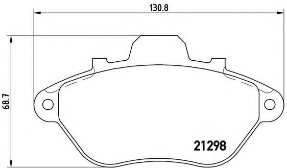 BREMBO - P 61 039 - Комплект тормозных колодок, дисковый тормоз (Тормозная система)