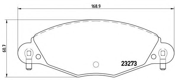 BREMBO - P 61 072 - Комплект тормозных колодок, дисковый тормоз (Тормозная система)