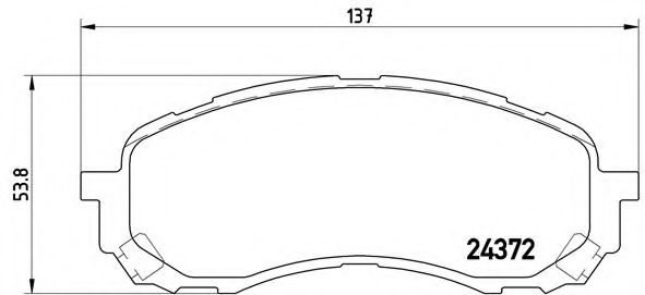 BREMBO - P 78 015 - Комплект тормозных колодок, дисковый тормоз (Тормозная система)