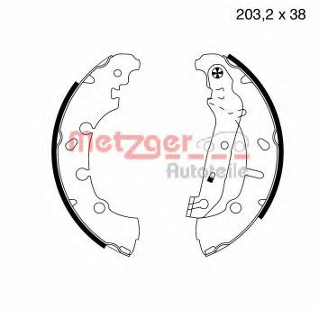 METZGER - MG 814 - Комплект тормозных колодок (Тормозная система)