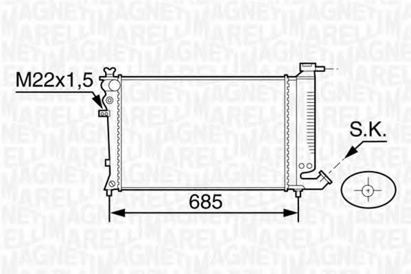 MAGNETI MARELLI - 350213119100 - Радиатор, охлаждение двигателя (Охлаждение)