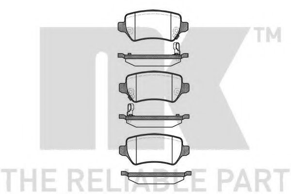NK - 223625 - Комплект тормозных колодок, дисковый тормоз (Тормозная система)