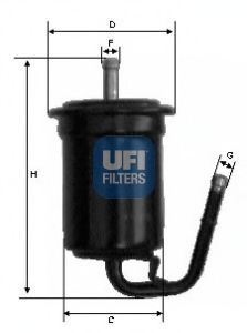 UFI - 31.714.00 - Топливный фильтр (Система подачи топлива)