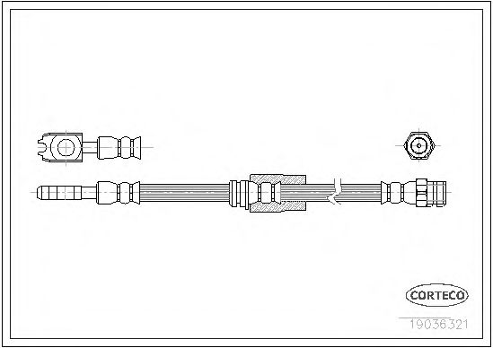 CORTECO - 19036321 - Тормозной шланг (Тормозная система)
