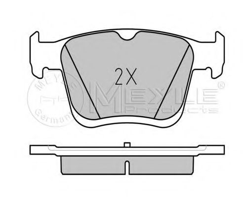 MEYLE - 025 250 0816 - Комплект тормозных колодок, дисковый тормоз (Тормозная система)