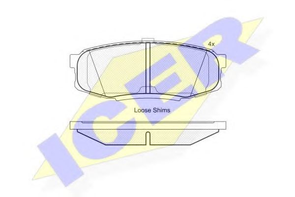 ICER - 181875 - Комплект тормозных колодок, дисковый тормоз (Тормозная система)