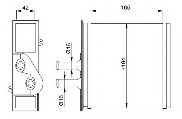 NRF - 53204 - Теплообменник, отопление салона (Отопление / вентиляция)