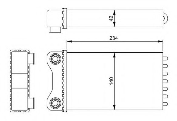 NRF - 54252 - Теплообменник, отопление салона (Отопление / вентиляция)