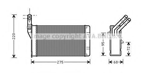 AVA QUALITY COOLING - CN6055 - Теплообменник, отопление салона (Отопление / вентиляция)