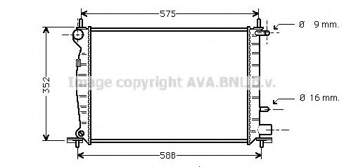 AVA QUALITY COOLING - FDA2219 - Радиатор, охлаждение двигателя (Охлаждение)