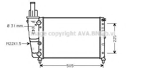 AVA QUALITY COOLING - FT2138 - Радиатор, охлаждение двигателя (Охлаждение)