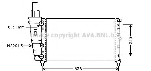 AVA QUALITY COOLING - FT2228 - Радиатор, охлаждение двигателя (Охлаждение)