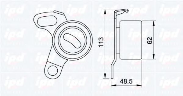 IPD - 14-0824 - Натяжной ролик, ремень ГРМ (Ременный привод)