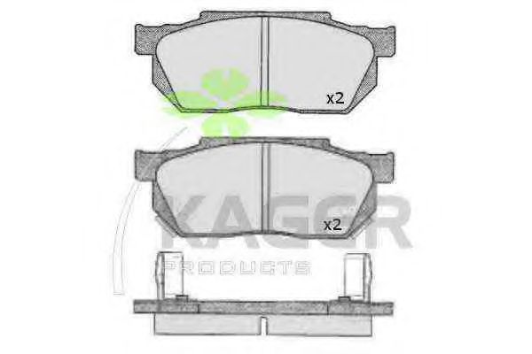 KAGER - 35-0250 - Комплект тормозных колодок, дисковый тормоз