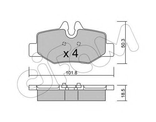 CIFAM - 822-576-0 - Комплект тормозных колодок, дисковый тормоз (Тормозная система)