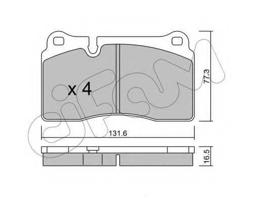 CIFAM - 822-659-0 - Комплект тормозных колодок, дисковый тормоз (Тормозная система)