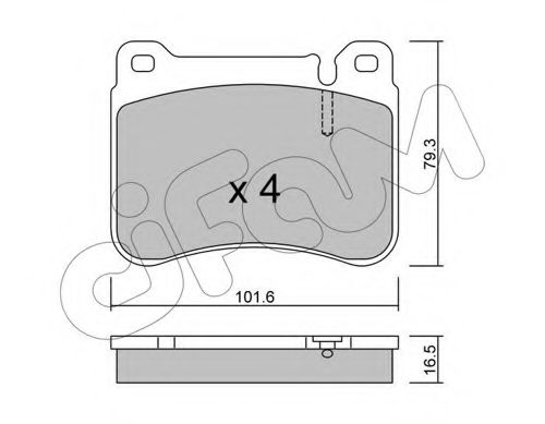 CIFAM - 822-668-0 - Комплект тормозных колодок, дисковый тормоз (Тормозная система)