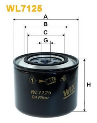 WIX FILTERS - WL7125 - Масляный фильтр (Смазывание)