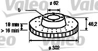 VALEO - 186686 - Тормозной диск (Тормозная система)