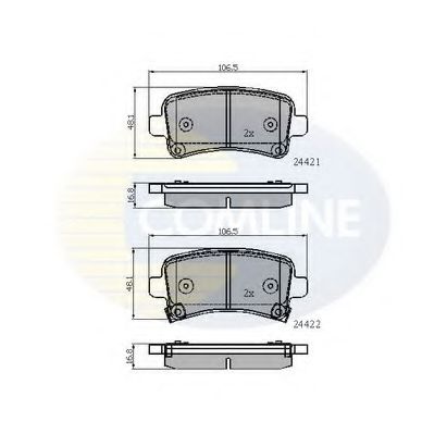 COMLINE - CBP31795 - Комплект тормозных колодок, дисковый тормоз (Тормозная система)