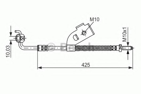 BOSCH - 1 987 476 568 - Тормозной шланг (Тормозная система)