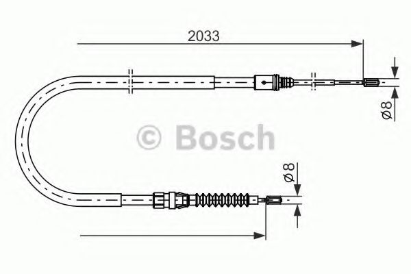 BOSCH - 1 987 482 190 - Трос, стояночная тормозная система (Тормозная система)