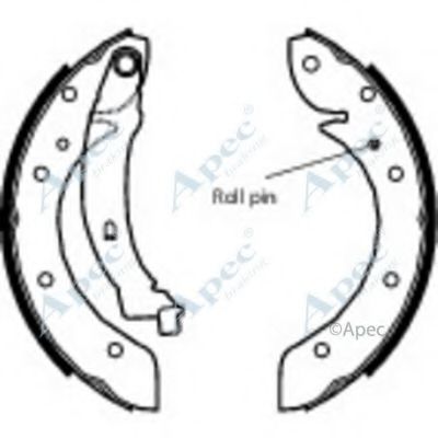 APEC BRAKING - SHU570 - Комплект тормозных колодок (Тормозная система)
