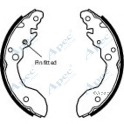 APEC BRAKING - SHU583 - Комплект тормозных колодок (Тормозная система)