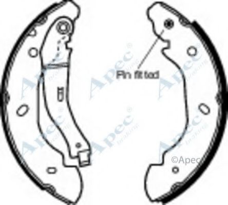 APEC BRAKING - SHU637 - Комплект тормозных колодок (Тормозная система)