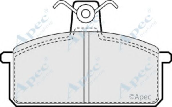 APEC BRAKING - PAD373 - Комплект тормозных колодок, дисковый тормоз (Тормозная система)