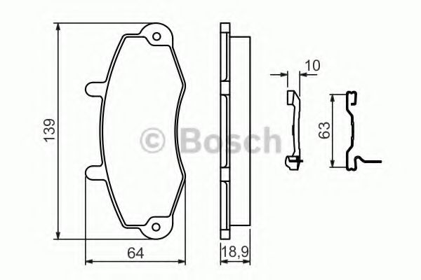 BOSCH - 0 986 494 292 - Комплект тормозных колодок, дисковый тормоз (Тормозная система)