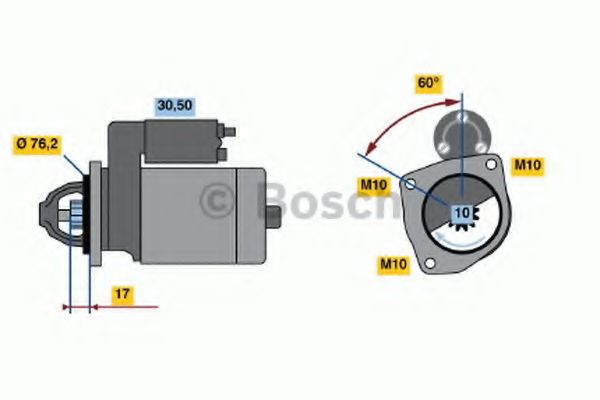 BOSCH - 0 986 013 270 - Стартер (Система стартера)