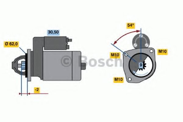 BOSCH - 0 986 016 530 - Стартер (Система стартера)