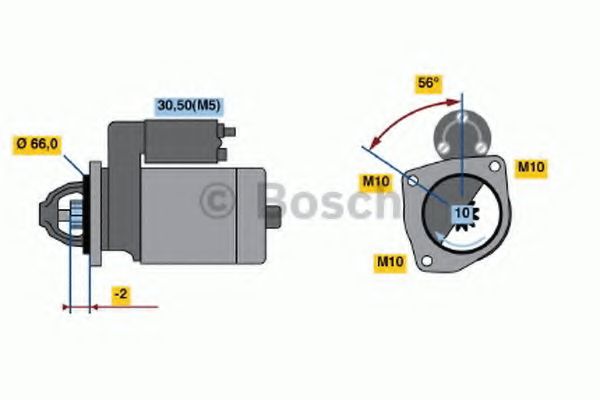 BOSCH - 0 986 018 310 - Стартер (Система стартера)