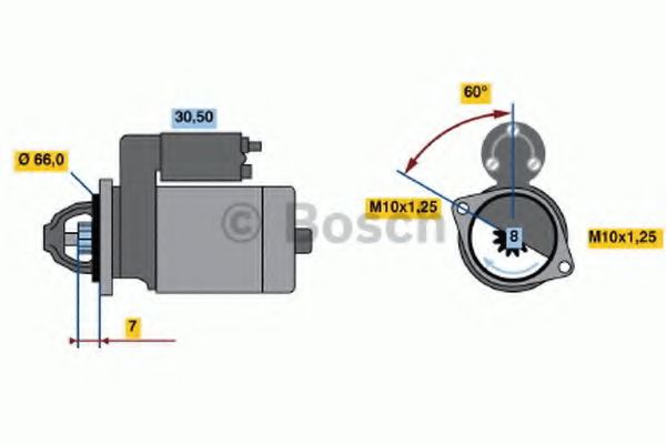 BOSCH - 0 986 020 501 - Стартер (Система стартера)