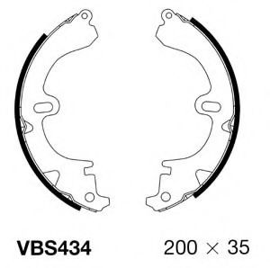 MOTAQUIP - VBS434 - Комплект тормозных колодок (Тормозная система)