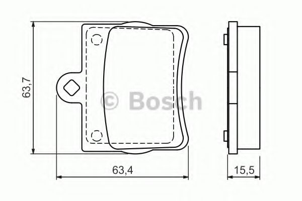 BOSCH - 0 986 494 017 - Комплект тормозных колодок, дисковый тормоз (Тормозная система)