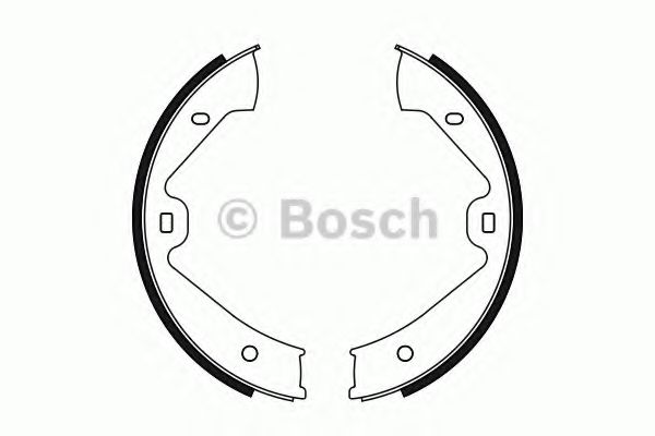 BOSCH - 0 986 487 755 - Комплект тормозных колодок, стояночная тормозная система (Тормозная система)