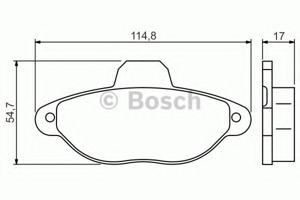 BOSCH - 0 986 495 255 - Комплект тормозных колодок, дисковый тормоз (Тормозная система)