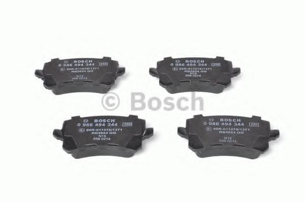 BOSCH - 0 986 494 344 - Комплект тормозных колодок, дисковый тормоз (Тормозная система)