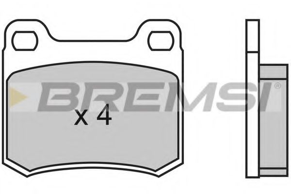 BREMSI - BP2314 - Комплект тормозных колодок, дисковый тормоз (Тормозная система)