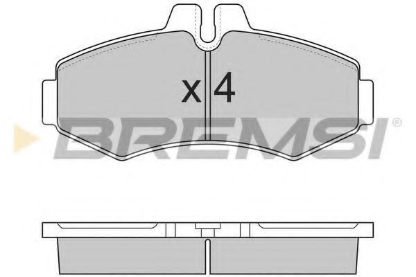 BREMSI - BP2821 - Комплект тормозных колодок, дисковый тормоз (Тормозная система)