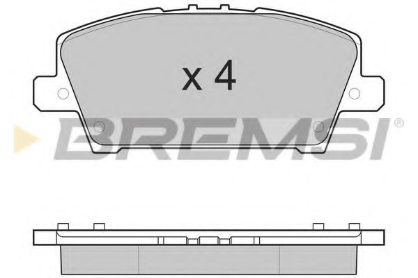 BREMSI - BP3245 - Комплект тормозных колодок, дисковый тормоз (Тормозная система)