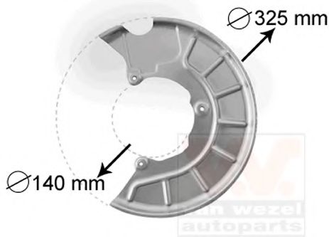 VAN WEZEL - 7622371 - Отражатель, диск тормозного механизма (Тормозная система)