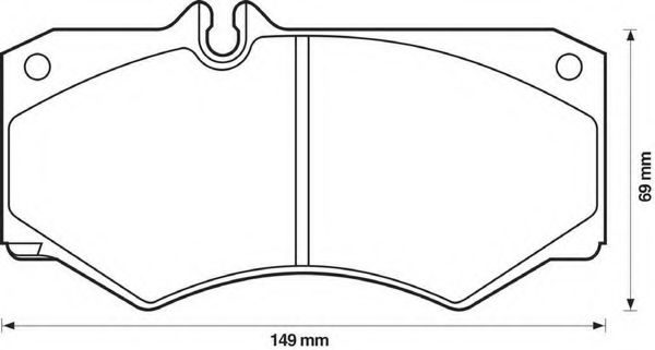 BENDIX - 571272B - Комплект тормозных колодок, дисковый тормоз