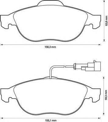 BENDIX - 571933B - Комплект тормозных колодок, дисковый тормоз